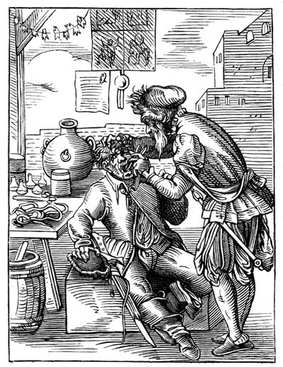 Dentysta, XVI wiek 1849. autorstwa Jost Amman