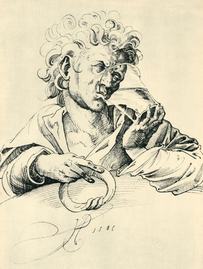 Pijący, 1581, 1943. autorstwa Jost Amman