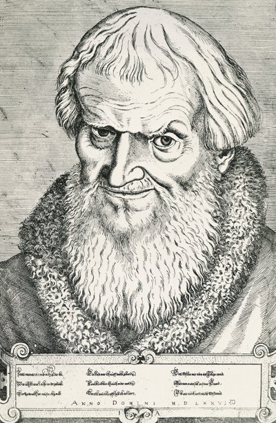 Portret Hansa Sachsa (Norymberga autorstwa Jost Amman
