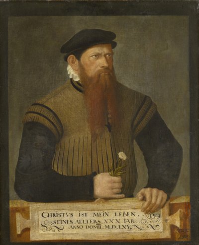 Portret brodatego mężczyzny, 1565 autorstwa Jost Amman