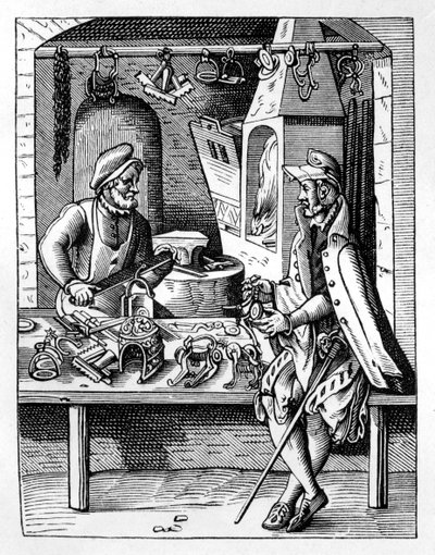 Producent ostróg, c1559-1591 autorstwa Jost Amman