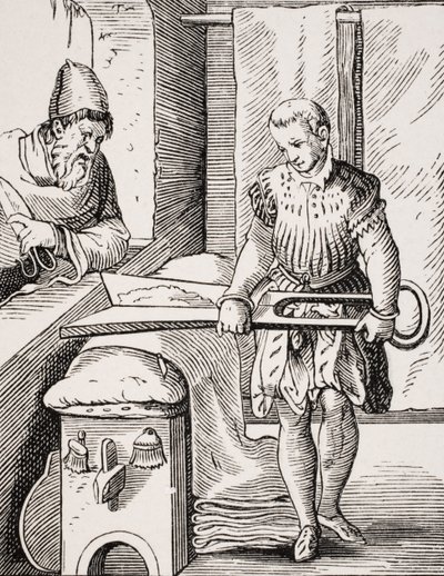 Sukacz, reprodukcja drzeworytu z XVI w., XIX w. autorstwa Jost (after) Amman
