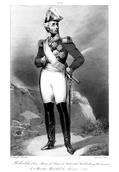 Louis Aloysius, książę Hohenlohe-Waldenburg-Bartenstein 1765-1829, marszałek Francji, 1839. autorstwa Joubert