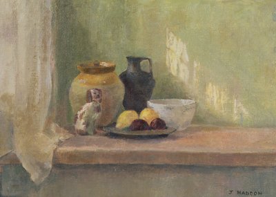 Martwa natura z chińskim psem autorstwa Joyce Haddon