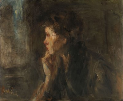 Medytacja autorstwa Jozef (1824-1911) Israels