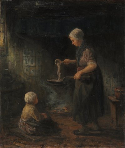 Naleśniki, ok. 1875 (olej na tkaninie) autorstwa Jozef (1824 1911) Israels