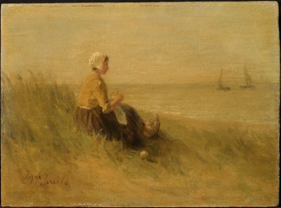 Kobieta na brzegu autorstwa Jozef Israëls