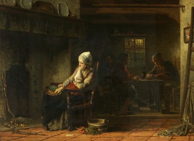 Nieszczęśliwa kobieta, czyli smutki domowe, 1859 autorstwa Jozef Israëls