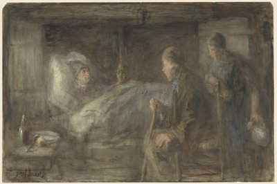 „Chory sąsiad” autorstwa Jozef Israëls