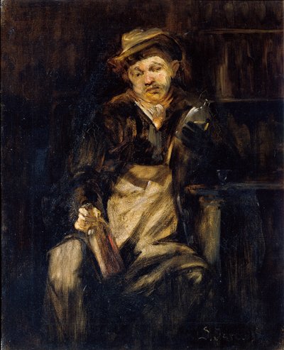 Pijący autorstwa Jozef Israëls