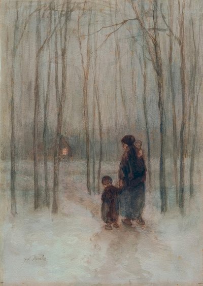 Eventide w lesie autorstwa Jozef Israëls