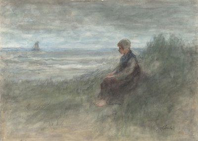 Dziewczyna na wydmach, połowa XIX i początek XX wieku. autorstwa Jozef Israëls