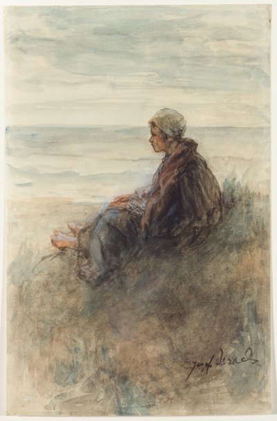 Dziewczyna na wydmach (wc) autorstwa Jozef Israëls