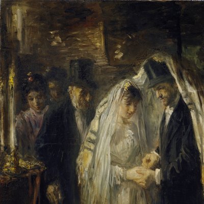 Żydowskie wesele autorstwa Jozef Israëls