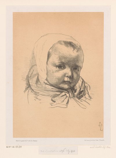 Portret dziecka w kapeluszu autorstwa Jozef Israëls