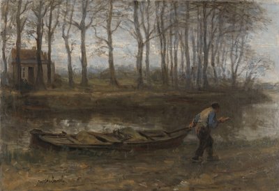 Piaskowy Bargeman Barka z piaskiem autorstwa Jozef Israëls