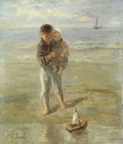 Łódka-zabawka autorstwa Jozef Israëls