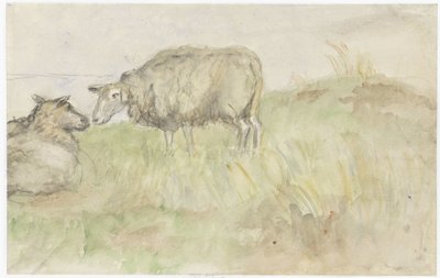 Dwie owce autorstwa Jozef Israëls