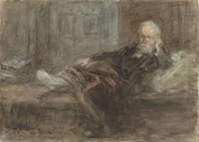 Autoportret z chorą stopą autorstwa Jozef Israëls
