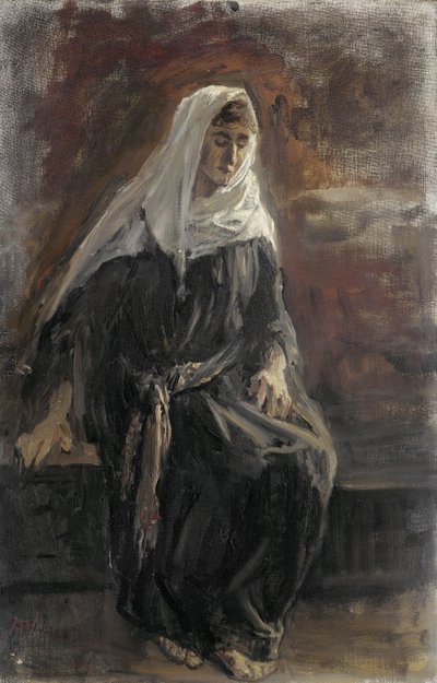Siedząca kobieta, prawdopodobnie Michał autorstwa Jozef Israëls