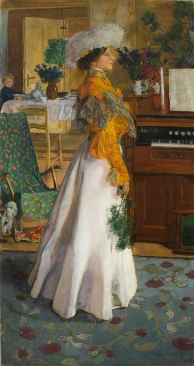 Portret żony lub letniej kwatery autorstwa Józef Mehoffer