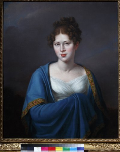 Comtesse Sofia Petrovna Lobanov Rostovsky - Portret hrabiny Sofii Petrovna Lobanova-Rostovskaya (1798-1825), z domu Lopukhina - Józef Oleszkiewicz (1777-1830). olej na płótnie autorstwa Jozef Oleszkiewicz