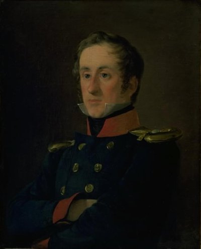 Malarz morski Emil Wilhelm Normann w mundurze oficera marynarki autorstwa Jørgen Roed