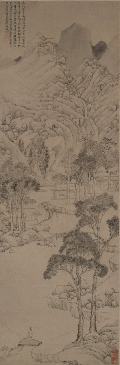 Krajobraz w stylu Wen Zhengming autorstwa Ju Jie