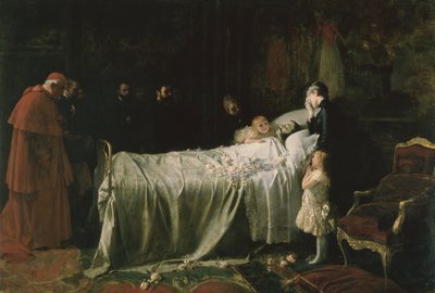 Śmierć Don Alfonsa XII (1857-85) (Ostateczny pocałunek) 1887 autorstwa Juan Antonio Benlliure y Gil