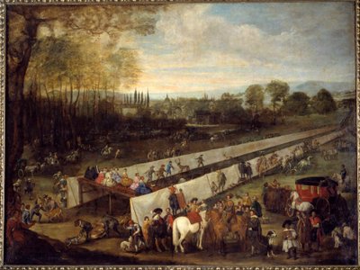 La chasse de tabbladillo a Aranjuez Obraz Juana Bautisty del Mazo (1612-1667) Madryt XVII w., Musee du Prado autorstwa Juan Bautista Martinez del (attr. to) Mazo