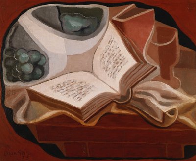 Miska na książki i owoce; Książka i miska na owoce, 1925 autorstwa Juan Gris