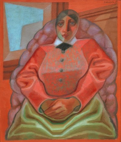 Kobieta w fotelu autorstwa Juan Gris