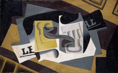 Szkło i gazeta autorstwa Juan Gris