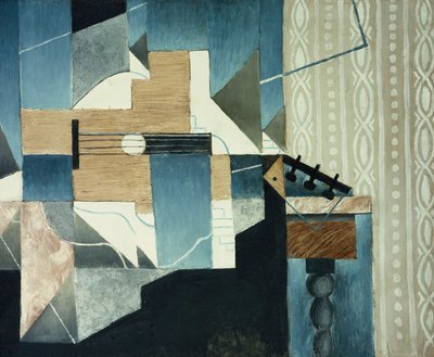 Gitara na stole; Gitara na stole, 1913 autorstwa Juan Gris