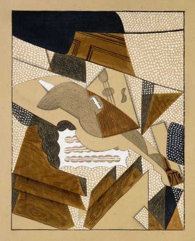Skrzypce, ok. 1915-1916 autorstwa Juan Gris