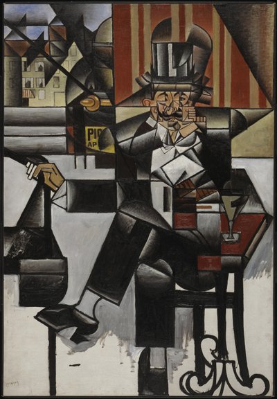 Mężczyzna w kawiarni, 1912. autorstwa Juan Gris