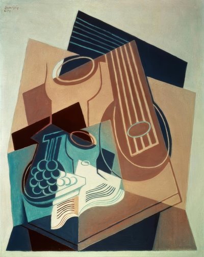 Mandolina i winogrona autorstwa Juan Gris