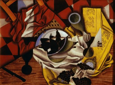 Martwa natura z winogronami i gruszkami autorstwa Juan Gris