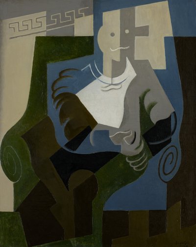 Siedzący arlekin, ok. 1920 autorstwa Juan Gris