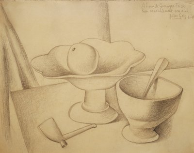 Martwa natura z daniem z owocami; Natura Morte au Compotier, 1919 autorstwa Juan Gris