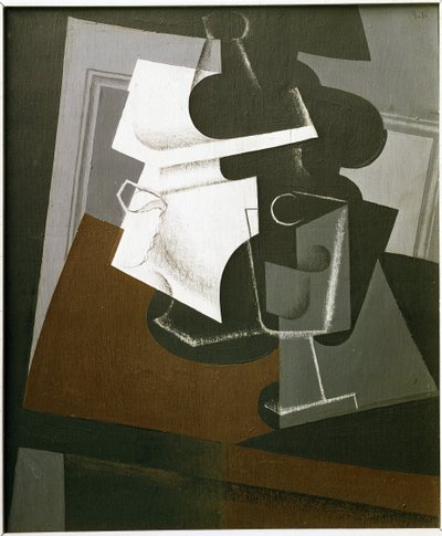 Martwa natura na stole - olej na drewnie autorstwa Juan Gris