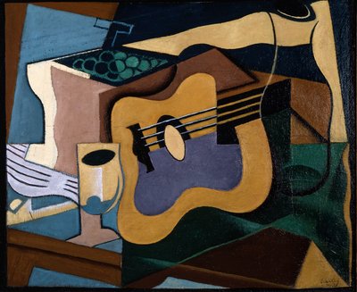 Martwa natura z gitarą, październik-listopad 1920 (olej na płótnie) autorstwa Juan Gris