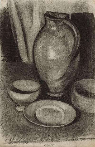 Martwa natura z dzbanem; Natura morte a la cruche, 1910 autorstwa Juan Gris
