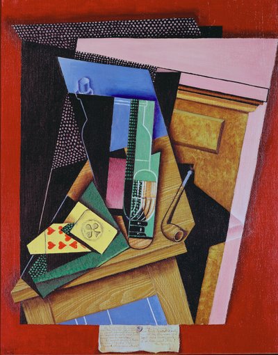 Martwa natura z wierszem autorstwa Juan Gris