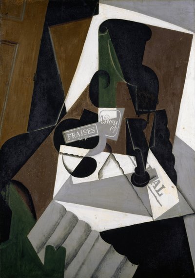Garnek dżemu truskawkowego autorstwa Juan Gris