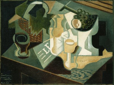 Stół przed budynkiem; La Table Devant le Battiment, 1919 autorstwa Juan Gris