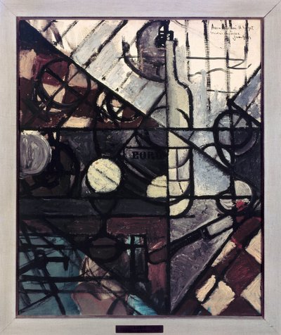 Butelka Bordeaux (olej na płótnie, XX w.) autorstwa Juan Gris