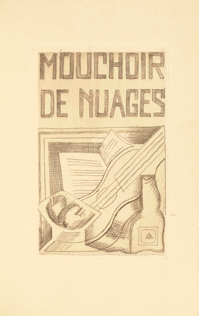 Strona tytułowa Chusteczki chmur Tristana Tzary (1896-1963) 1925 autorstwa Juan Gris