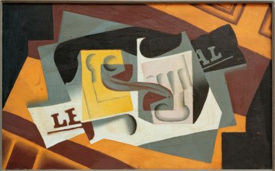 Szkło i gazeta autorstwa Juan Gris