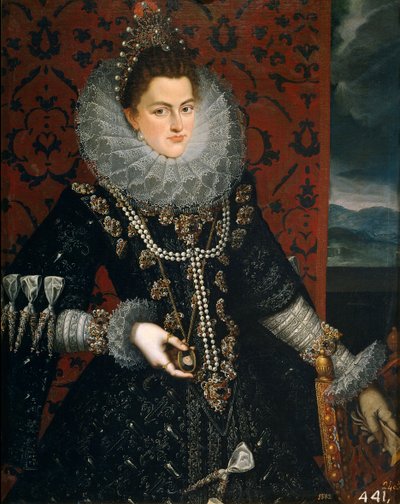 Isabelle Claire Eugenie z Austrii (Isabelle z Hiszpanii) autorstwa Juan Pantoja de la Cruz